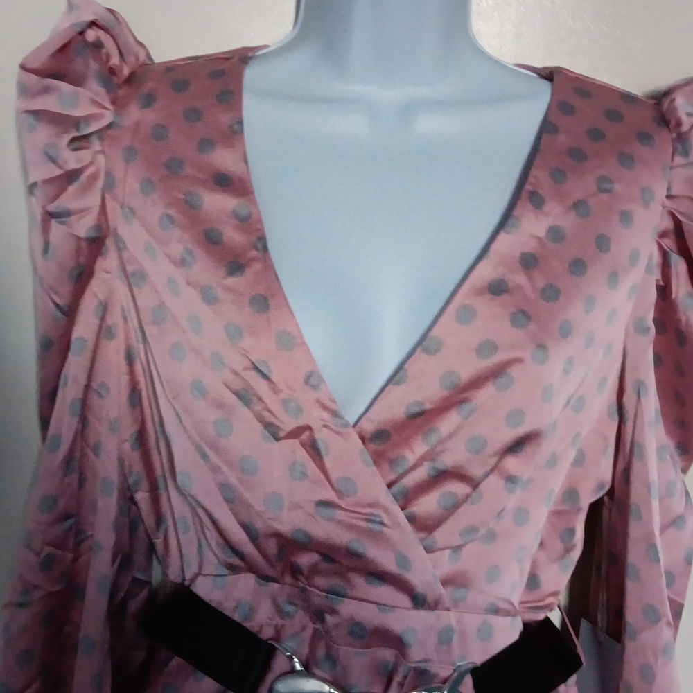 Rosevelvet Women's Midi Pink Combo Dress Size Large NWT - Picture 3 of 6